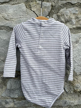 Load image into Gallery viewer, Grey stripy vest   3-6m (62-68cm)
