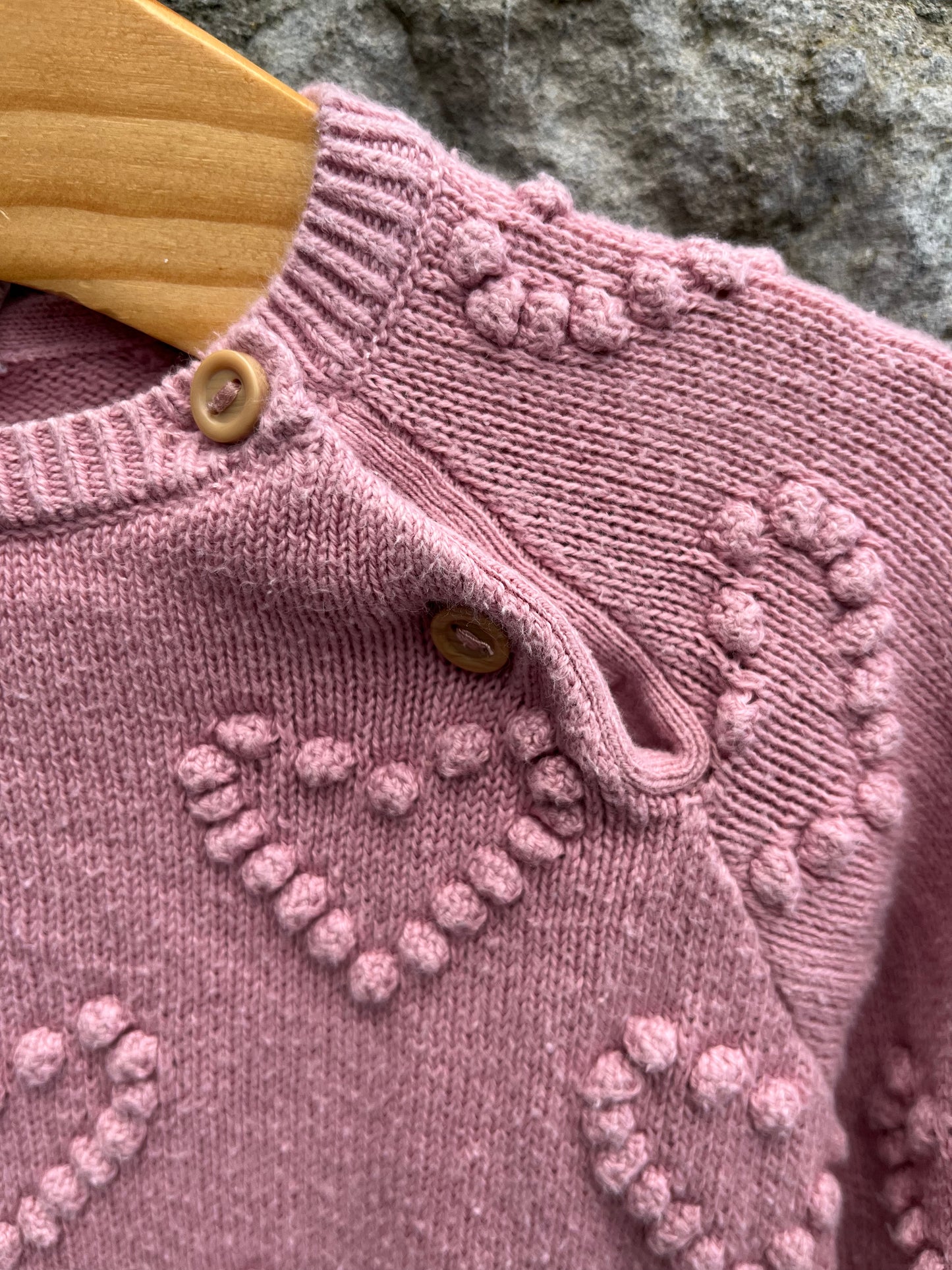 Pink hearts jumper   6-9m (68-74cm)