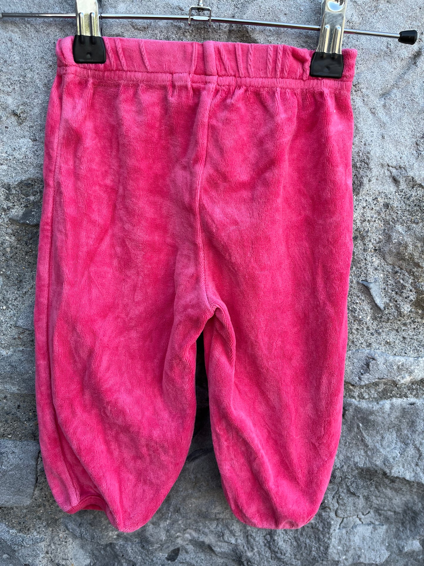 Magenta velour pants  6-9m (68-74cm)