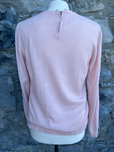 Pink embroidered jumper uk 8-10