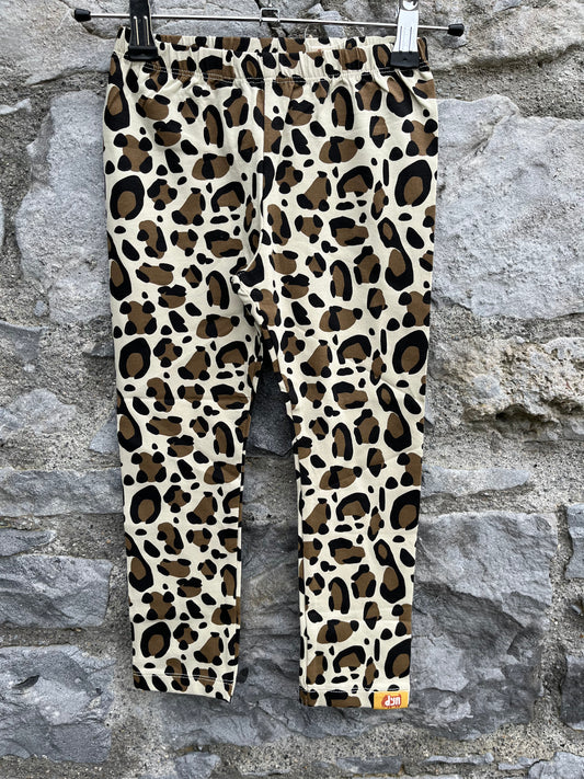 Leopard print leggings  4y (104cm)