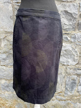 Load image into Gallery viewer, Charcoal stripy skirt uk 10-12
