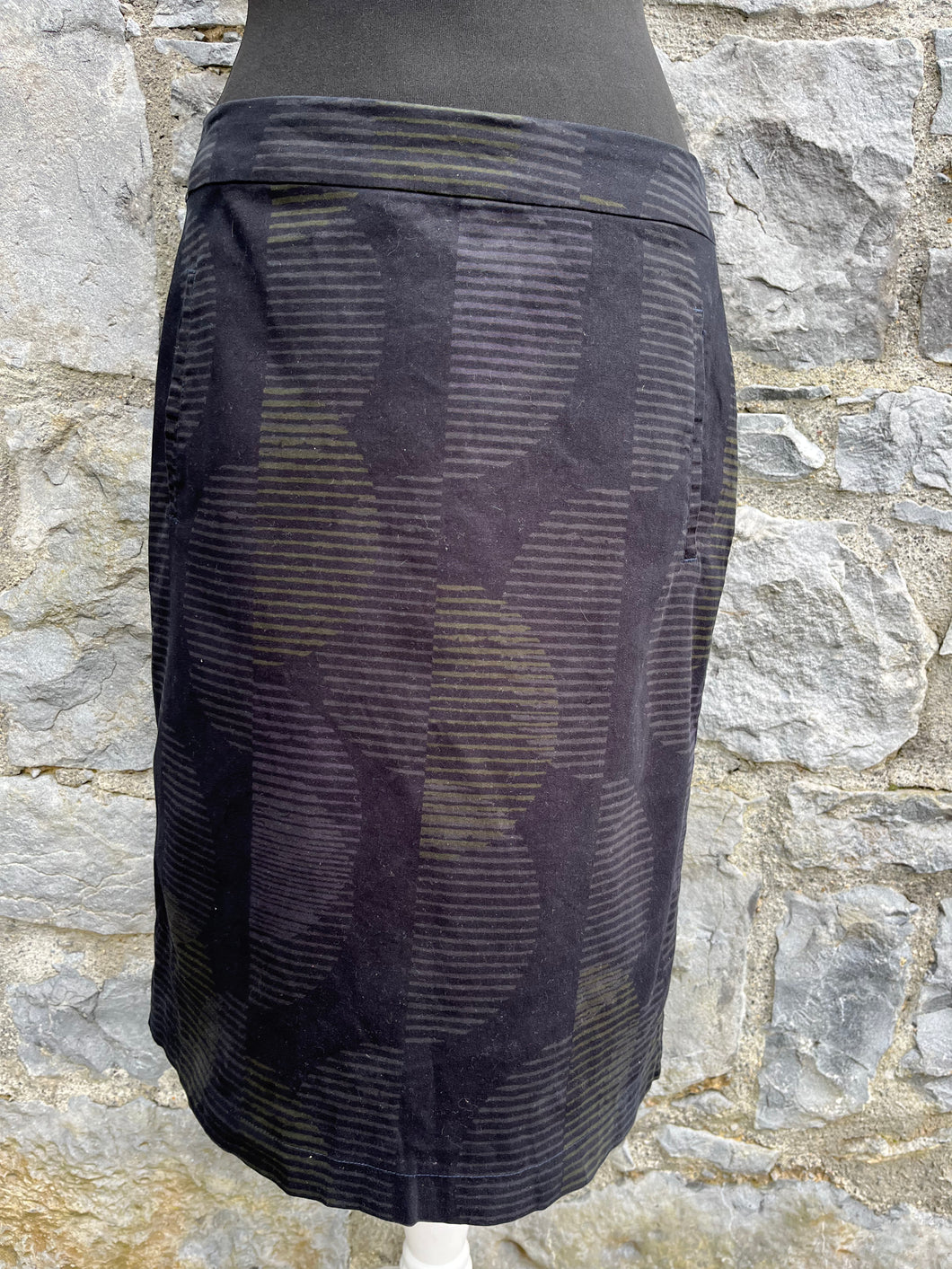 Charcoal stripy skirt uk 10-12