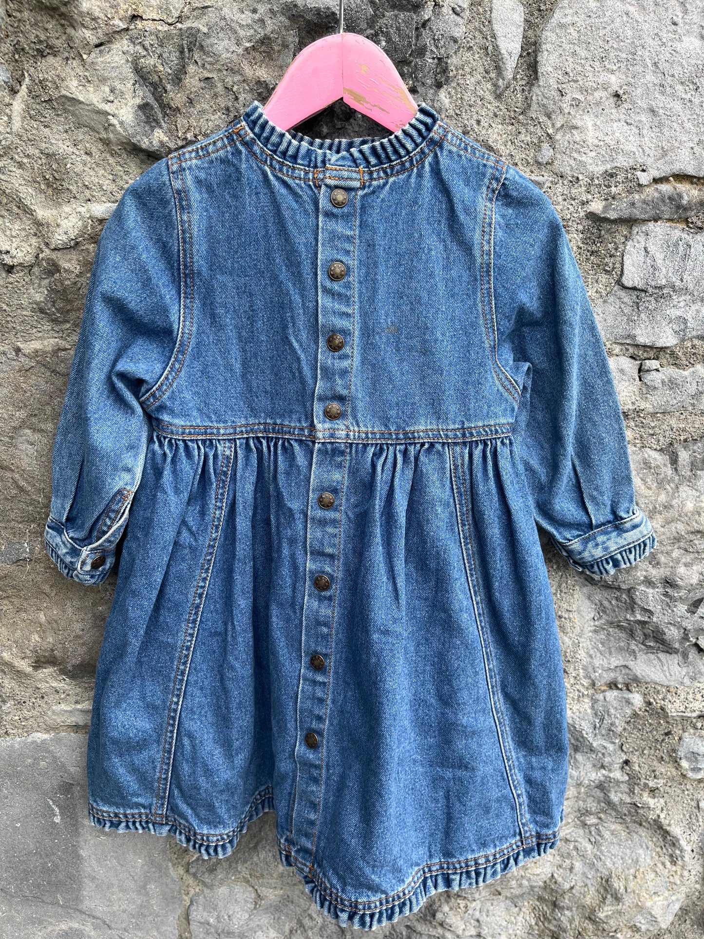 80s denim ducks dress   2y (92cm)