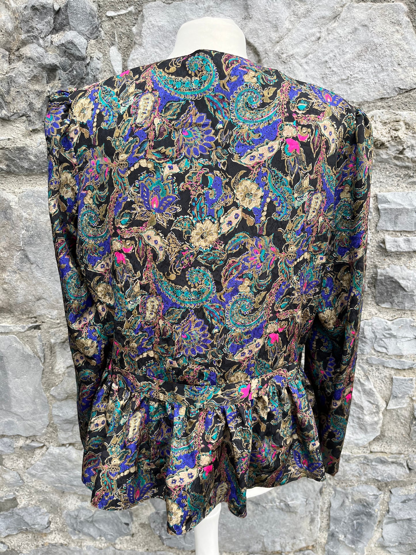 80s paisley blouse uk 12-14