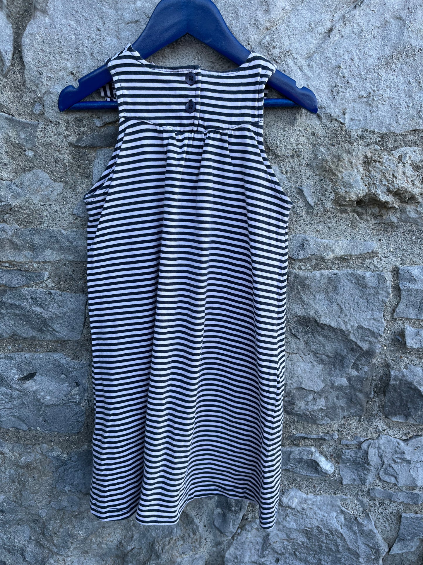 Stripy Pippi pinafore    5-6y (110-116cm)