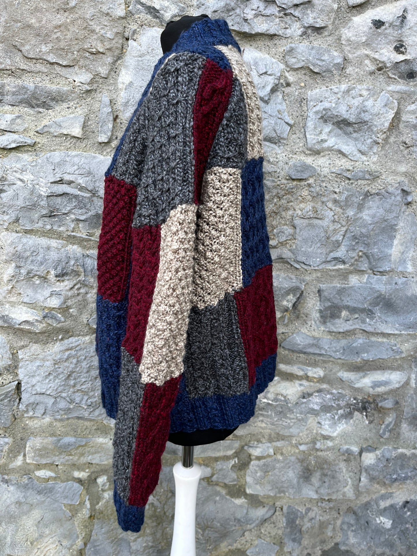 Patchwork woolly cardigan uk 12-14