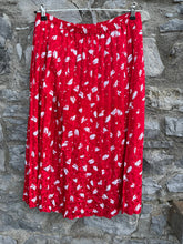 Load image into Gallery viewer, 90s red spotty skirt uk 14-16
