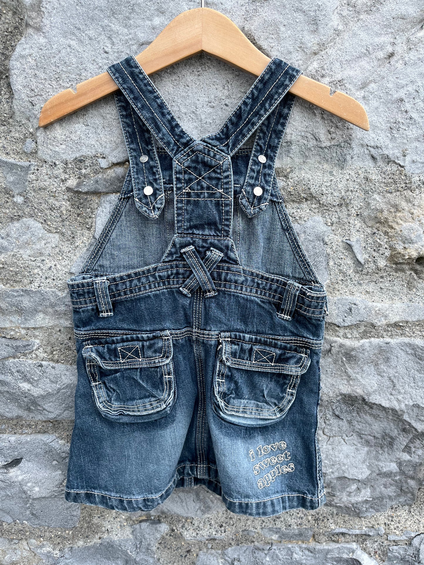 Denim navy pinafore   9-12m (74-80cm)