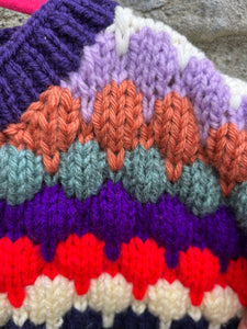 Chunky bubble knit rainbow cardigan   2-3y (92-98cm)
