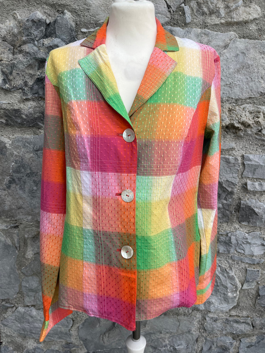 Rainbow squares jacket uk 10-12