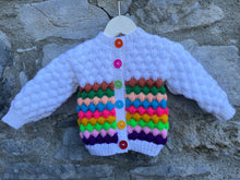 Load image into Gallery viewer, Colourful bubble knit cardigan  3-6m (62-68cm)
