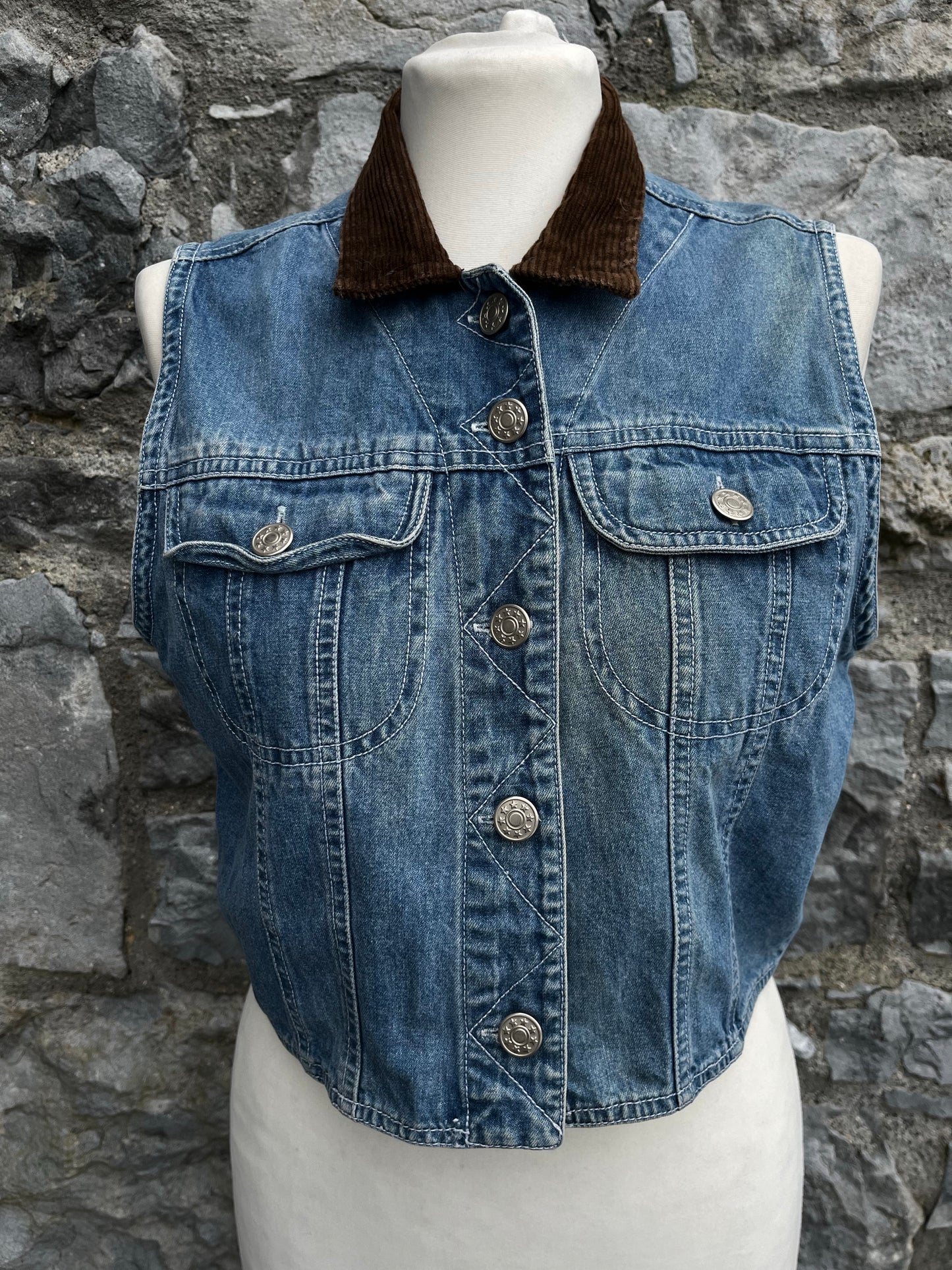 90s Denim gilet uk 6-8