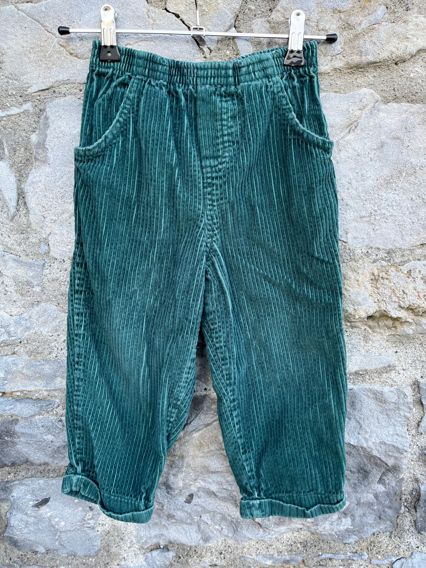 80s green cords  2-3y (92-98cm)