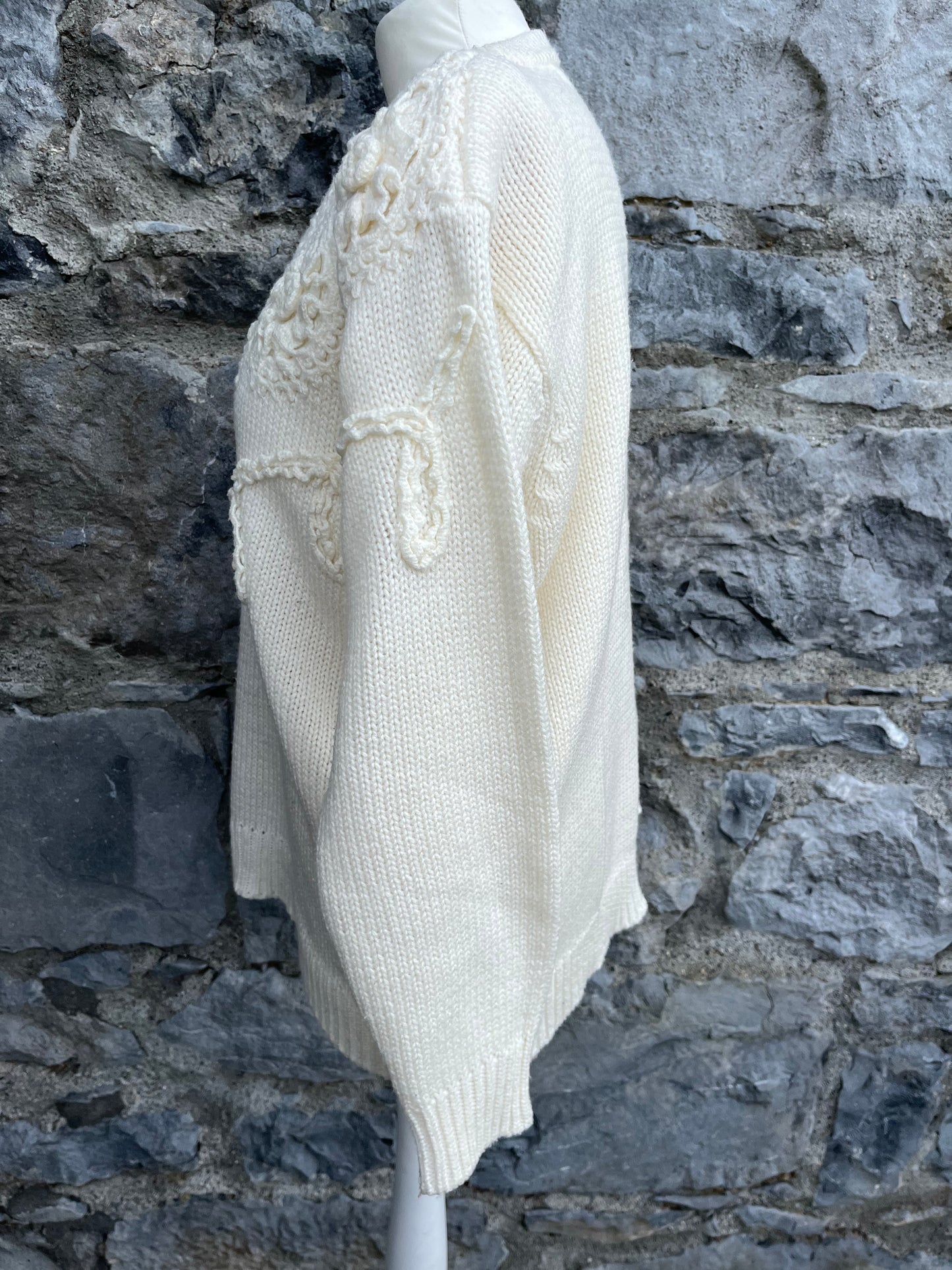 80s white jumper uk 10-12