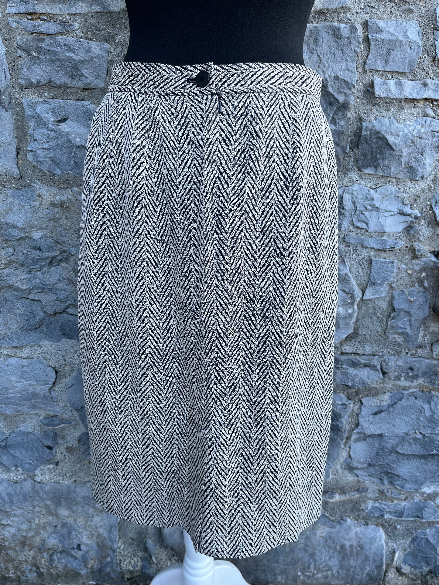 80s Herringbone skirt uk 10-12