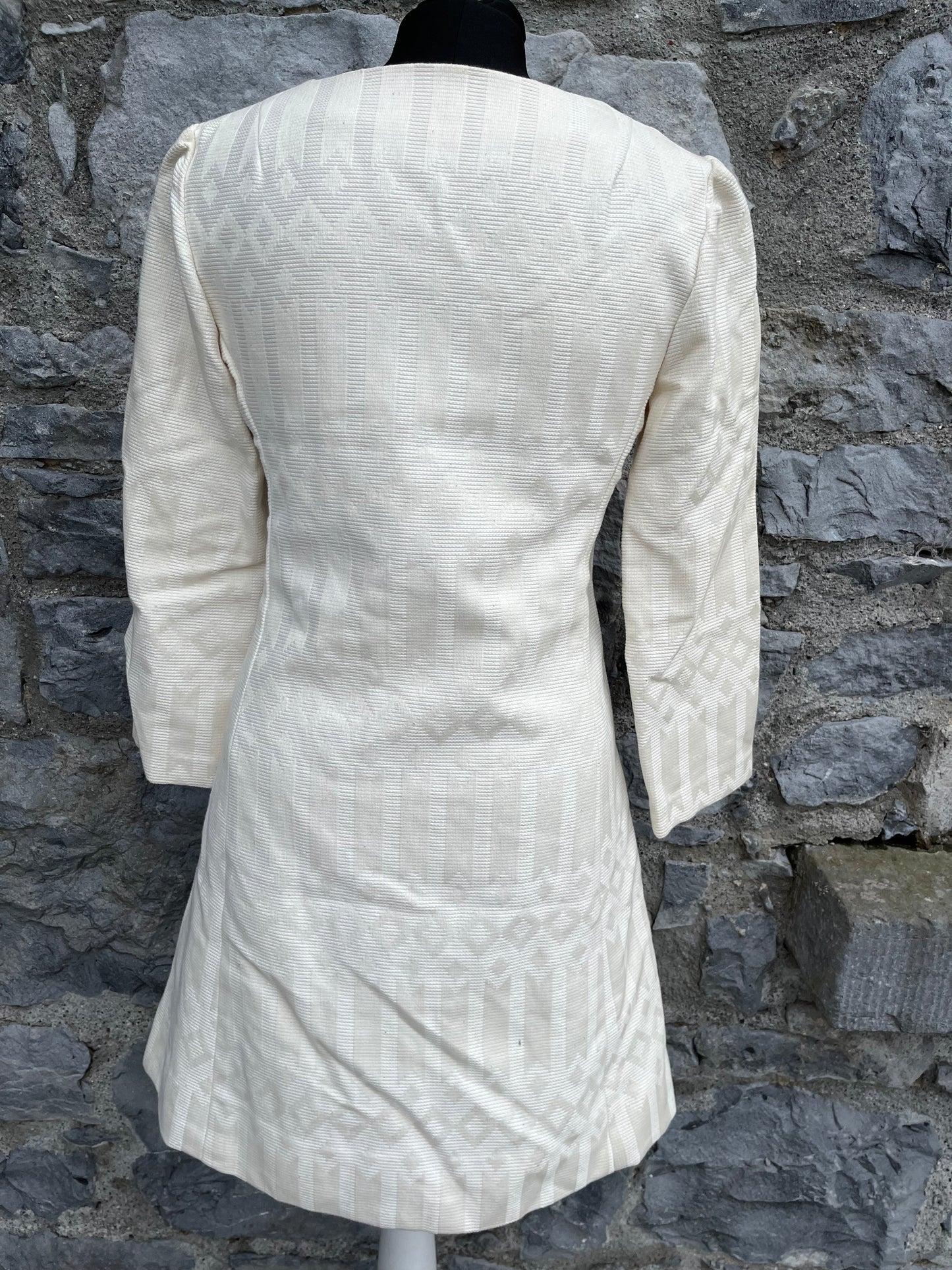 70s white dress uk 6-8