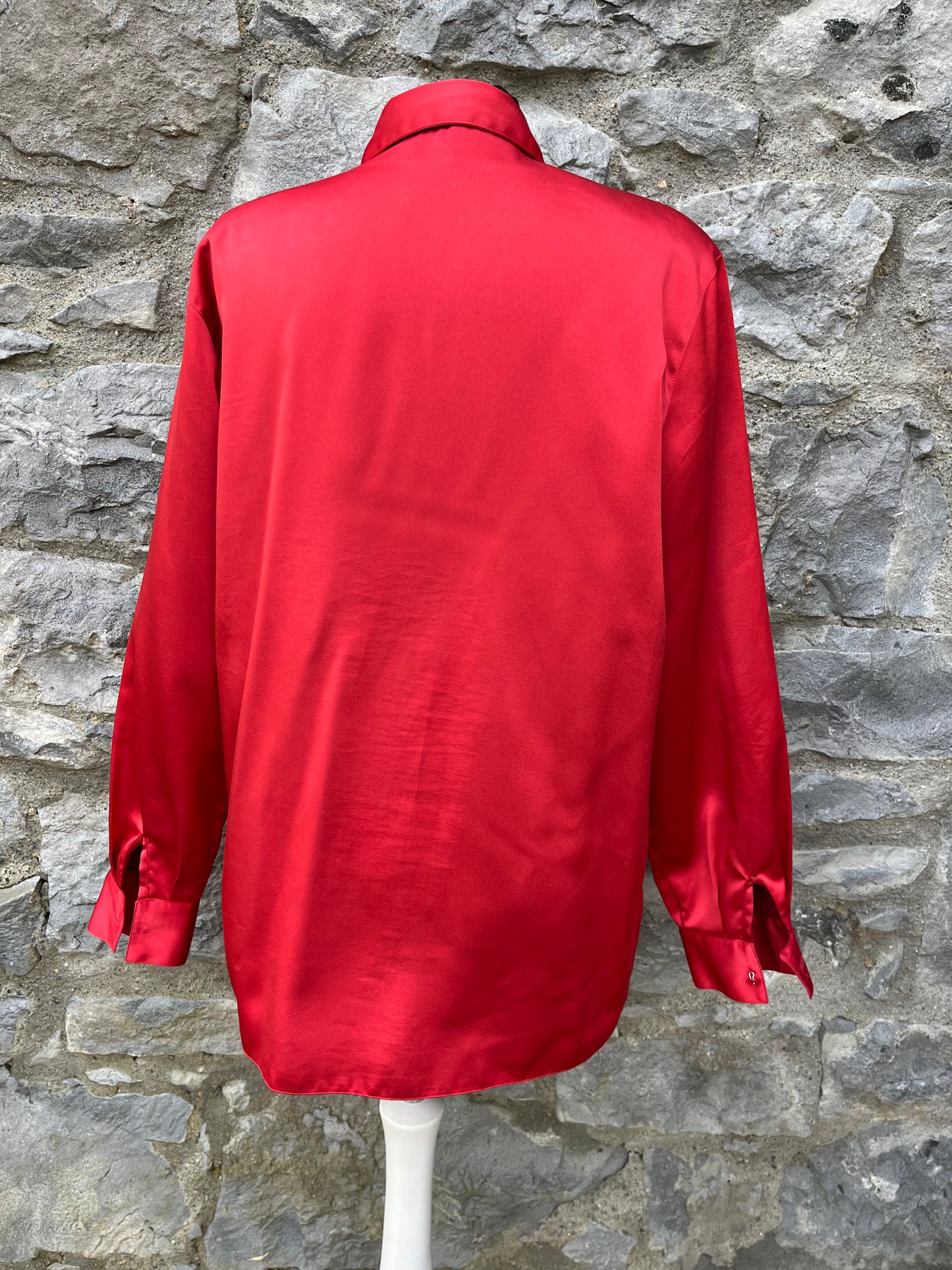 90s red blouse uk 12