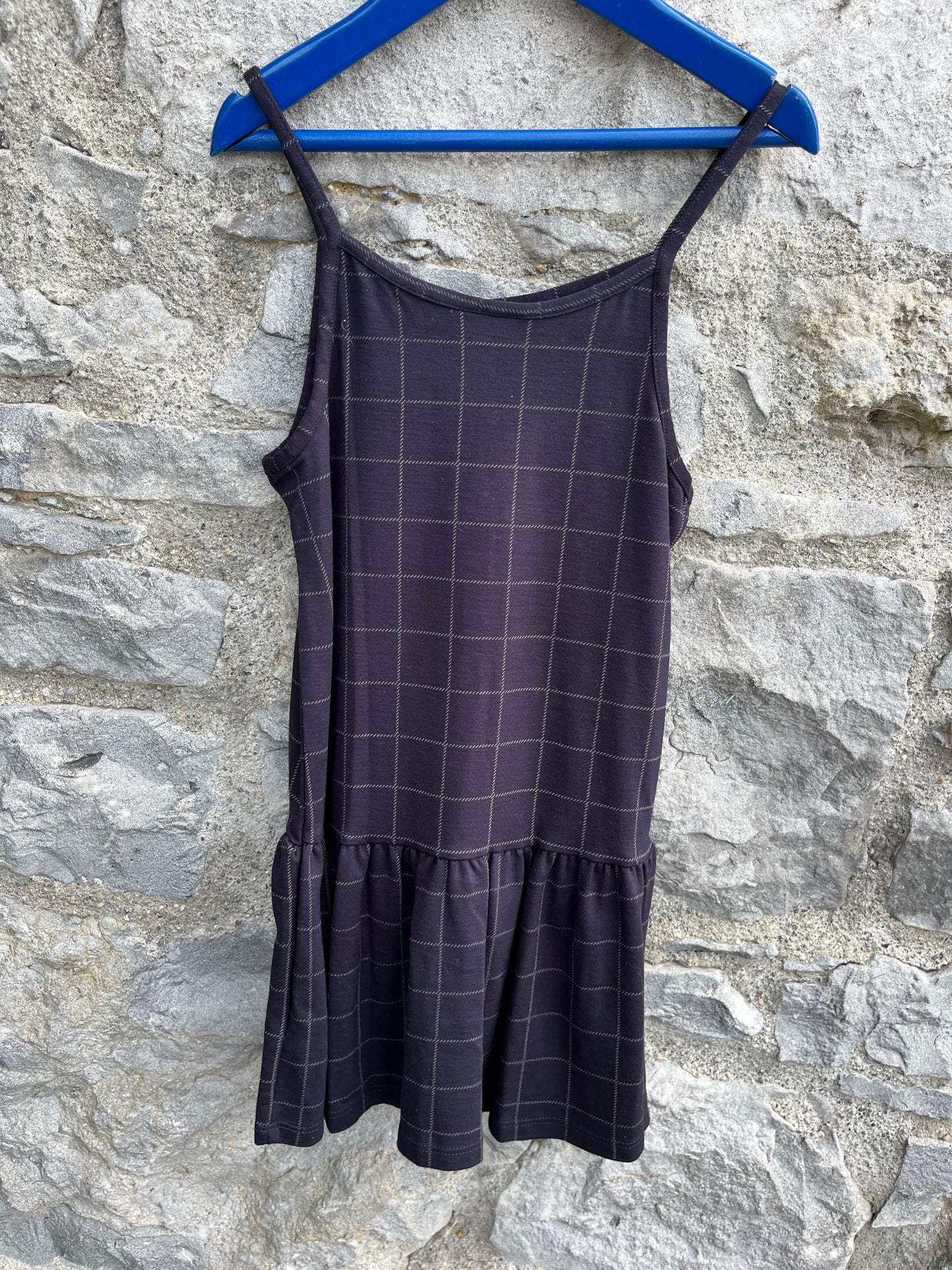 Navy check dress    5-6y (110-116cm)