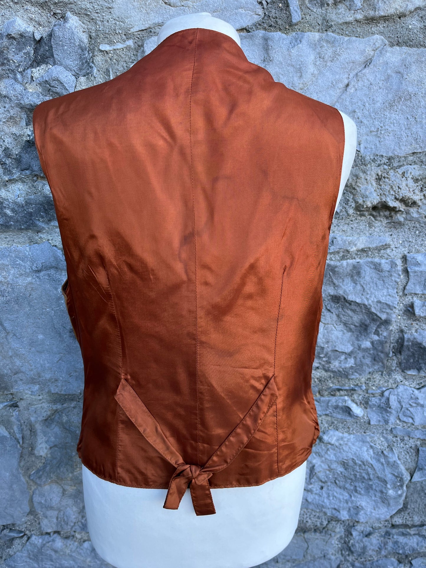 Brown suede waistcoat Small