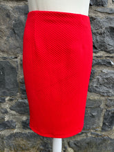 Load image into Gallery viewer, Red pencil skirt  uk 8-10
