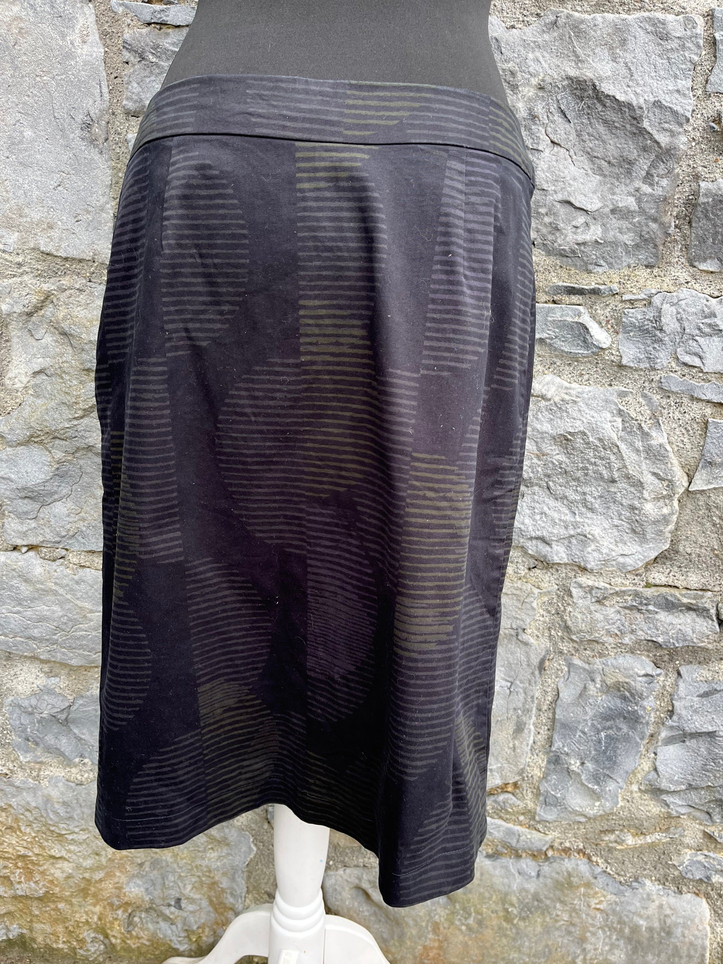 Charcoal stripy skirt uk 10-12