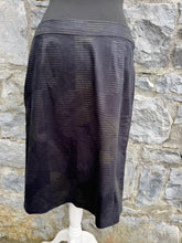 Load image into Gallery viewer, Charcoal stripy skirt uk 10-12
