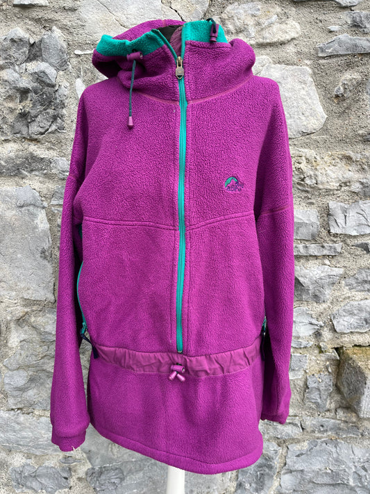 80s pink long fleece M/L