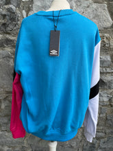 Load image into Gallery viewer, Blue&amp;pink sweatshirt   uk 14-16
