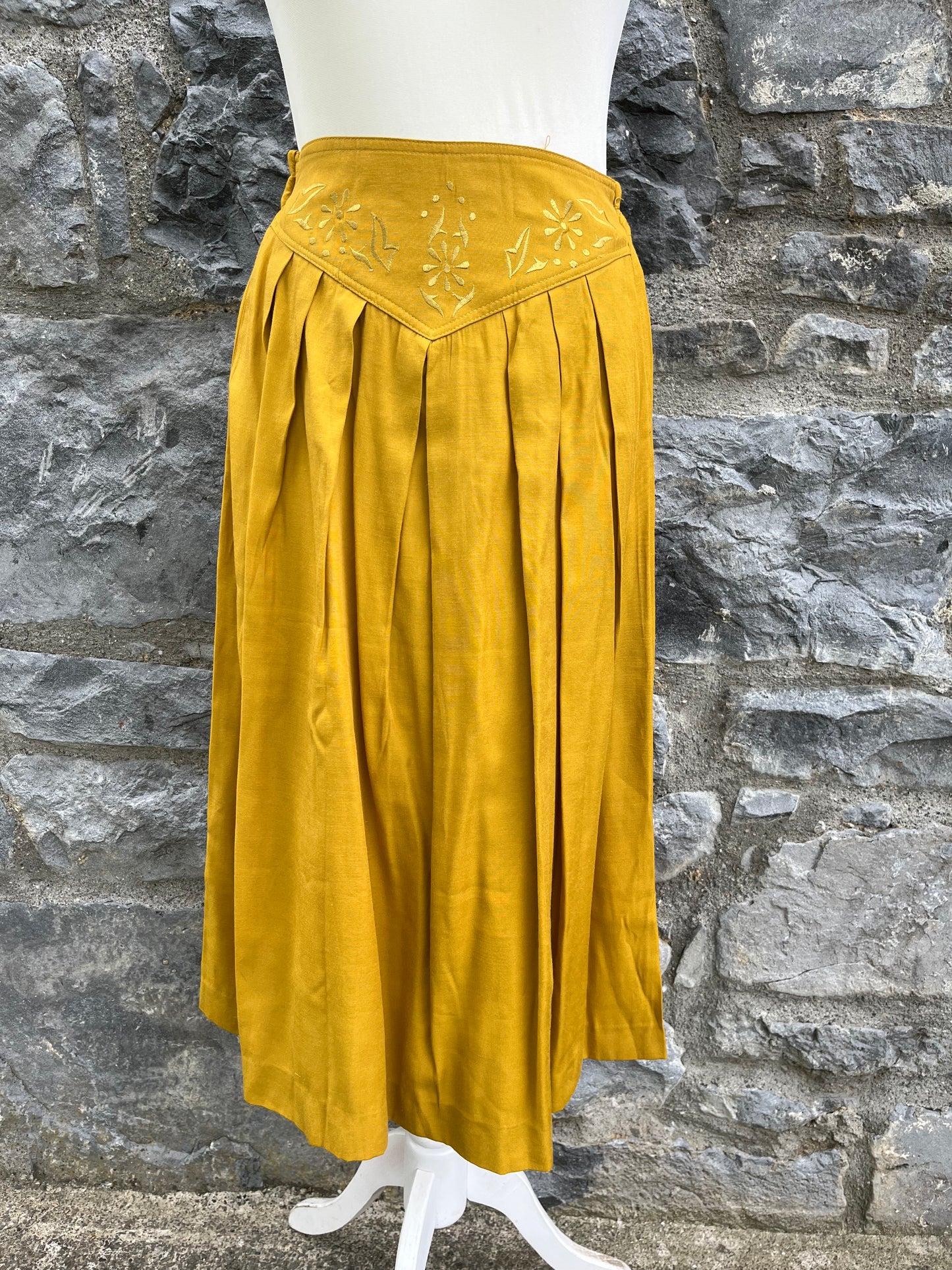 80s mustard skirt uk 6-8