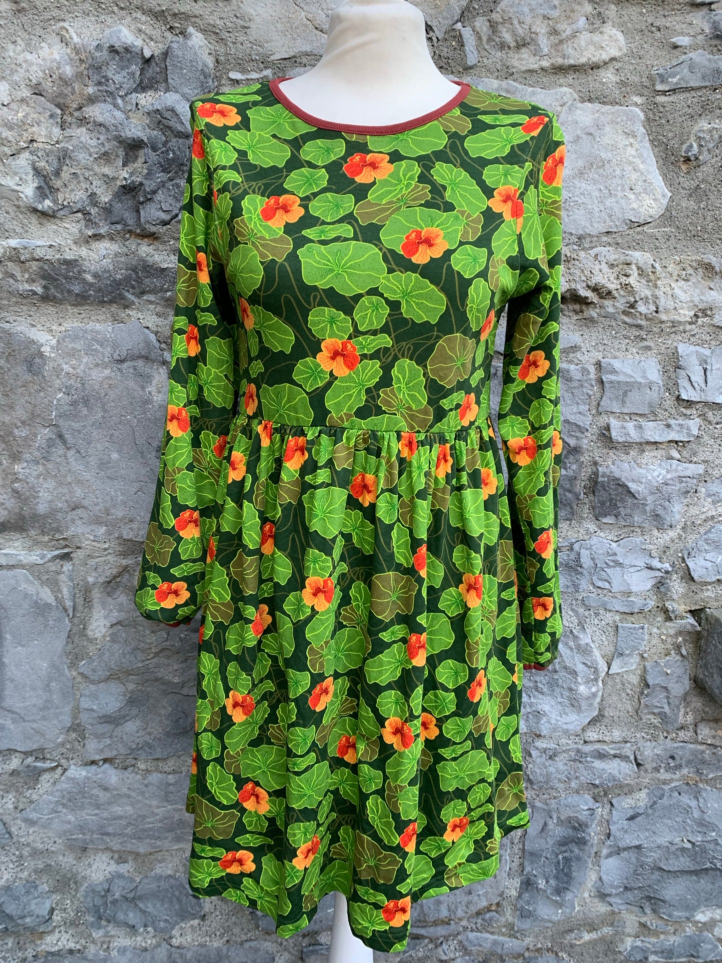 Green leaves dress   uk 10