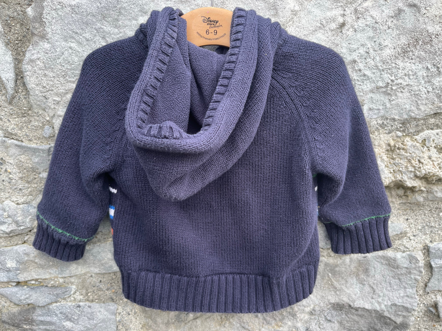 Navy stripy cardigan  6m (68cm)