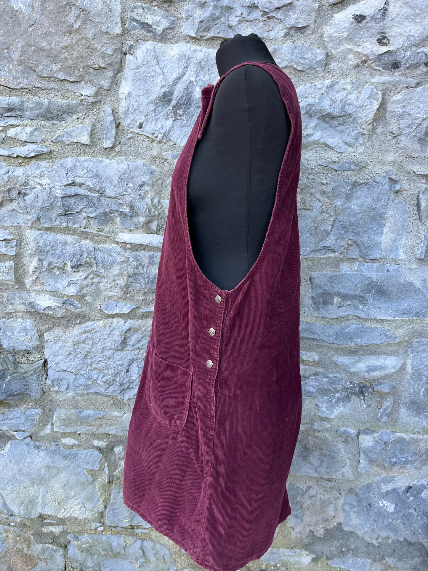 Maroon cord pinafore uk 18