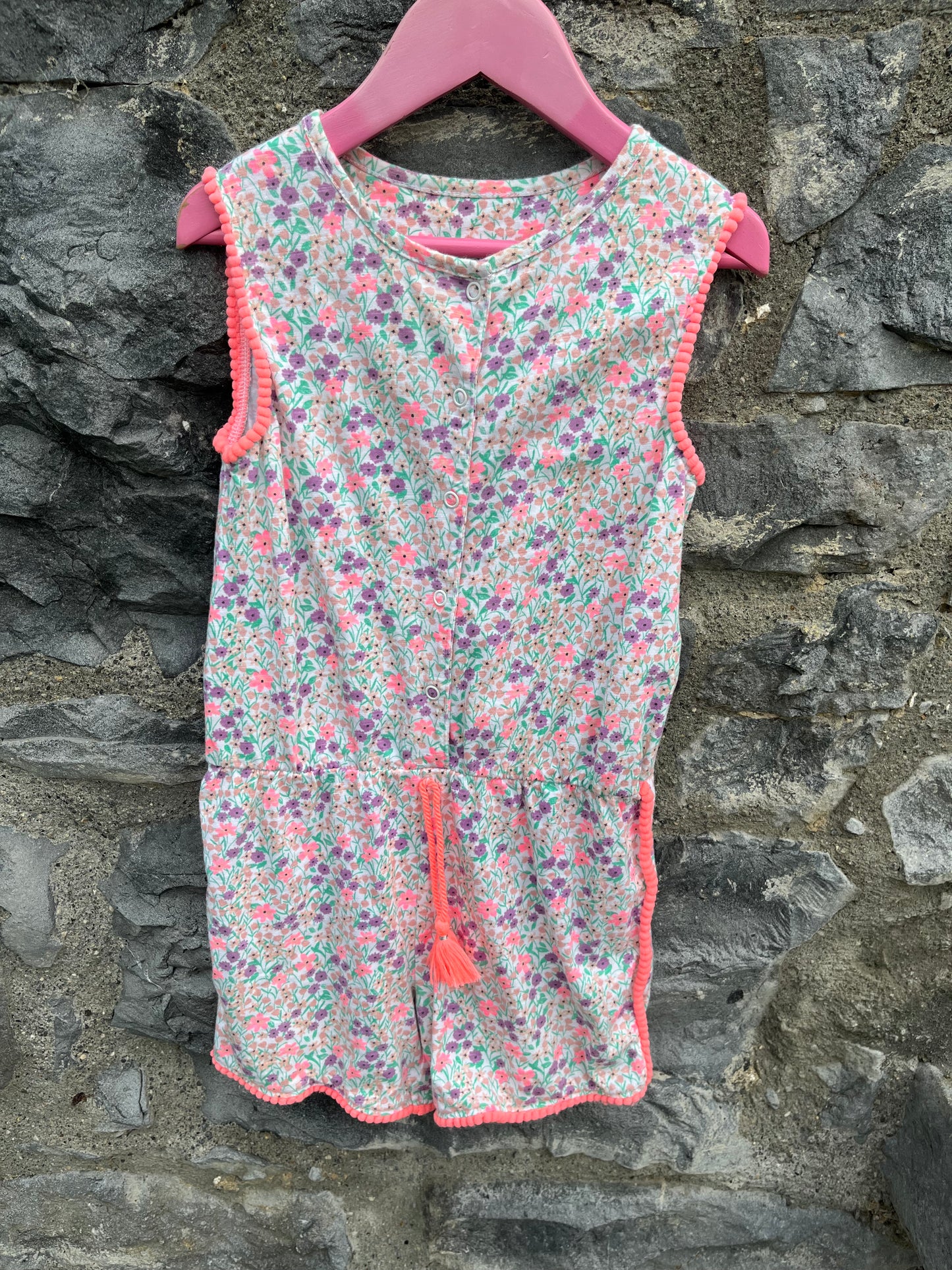 Floral short jumpsuit  6-7y (116-122cm)