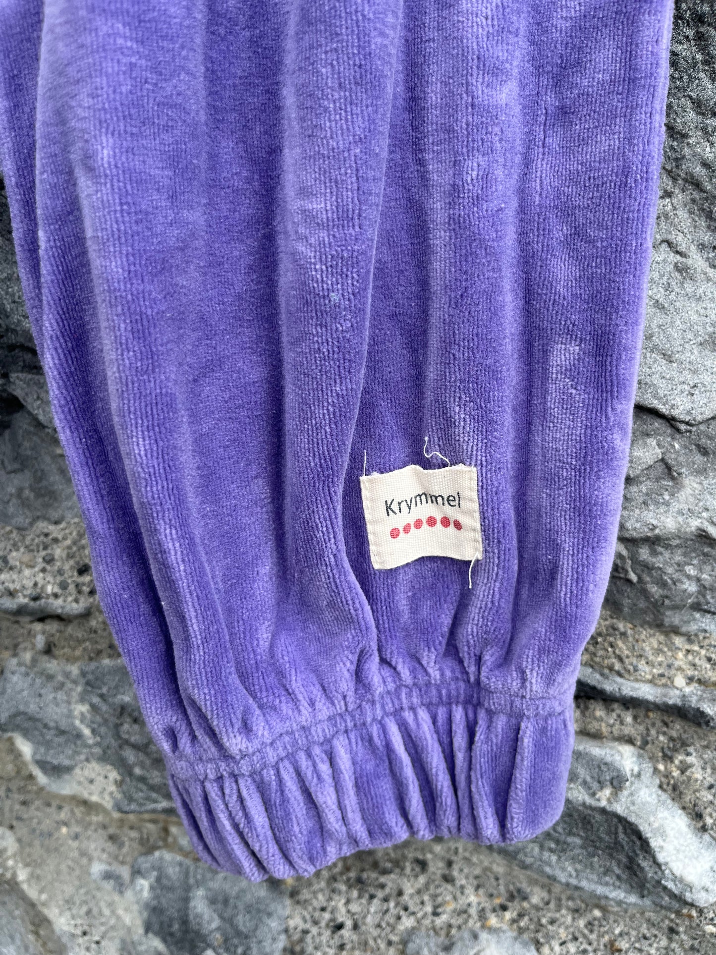 Lilac velour pants   4y (104cm)