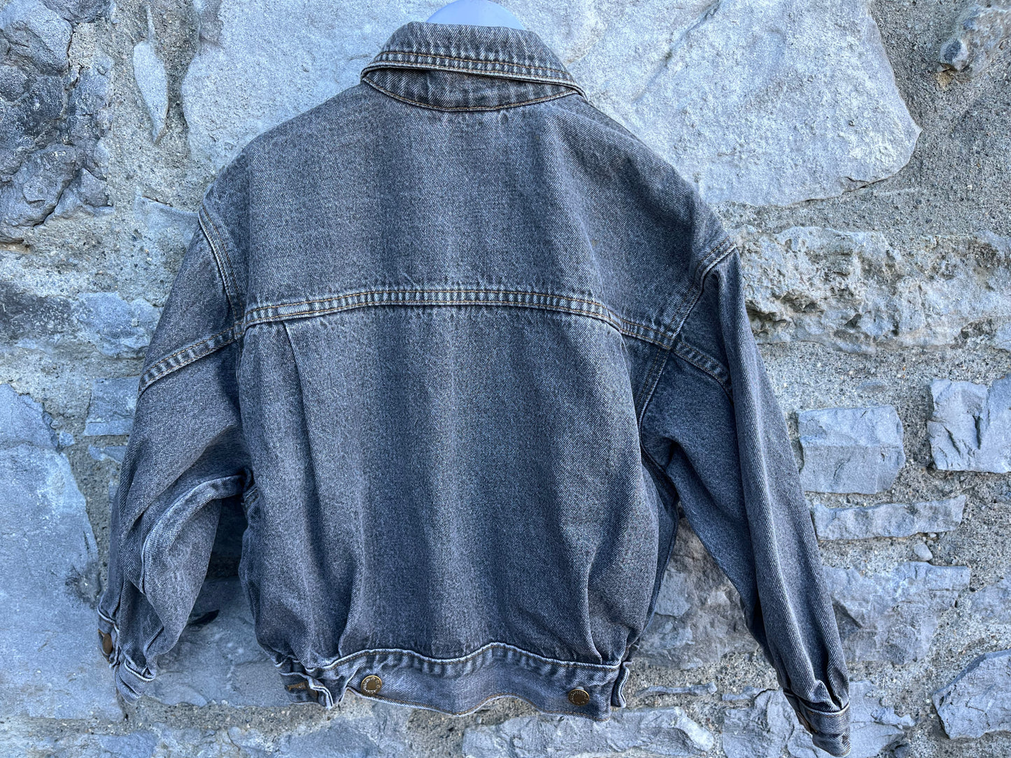 80s grey denim jacket    6-7y (116-122cm)