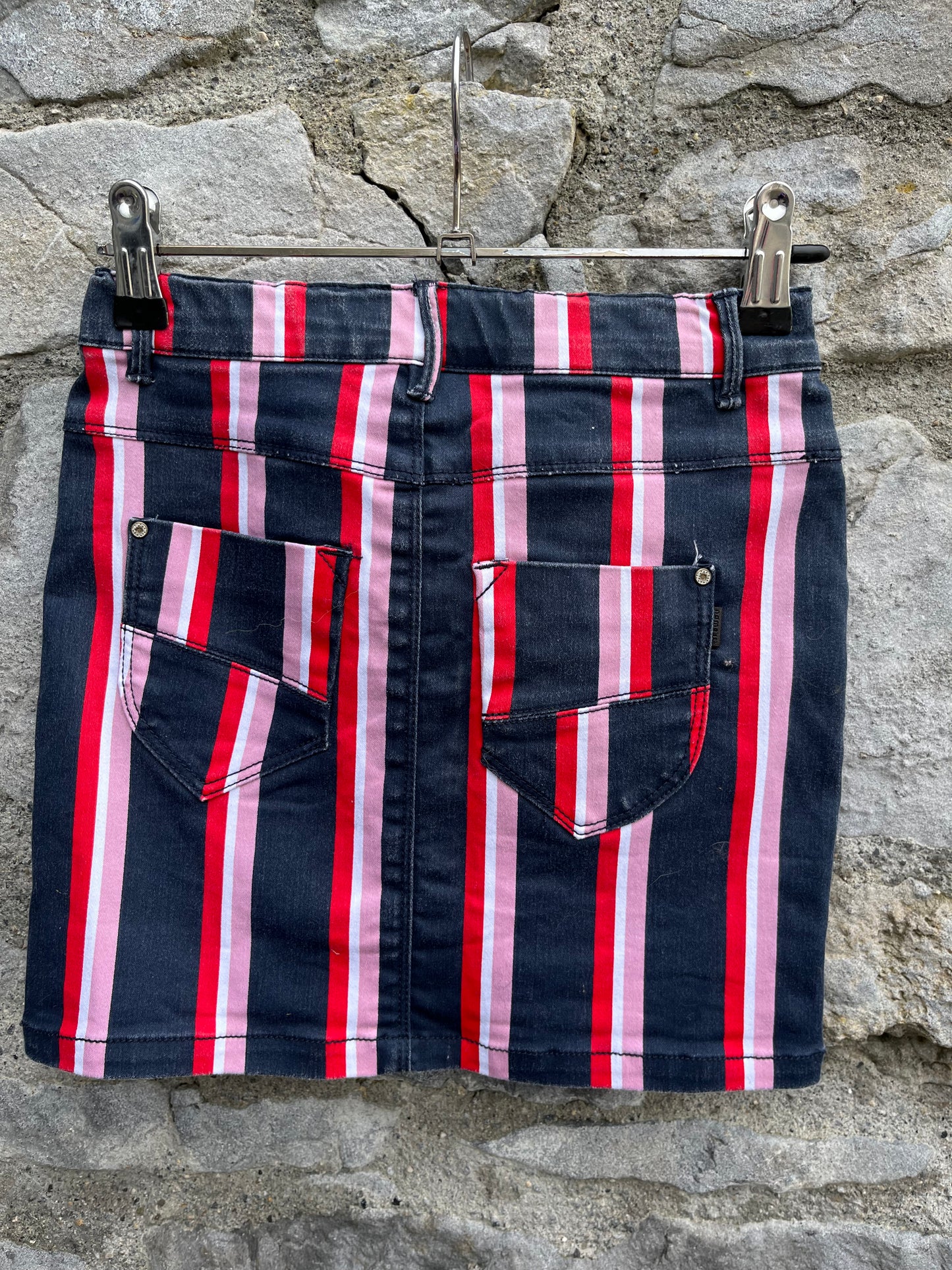 Stripy denim skirt  9y (134cm)