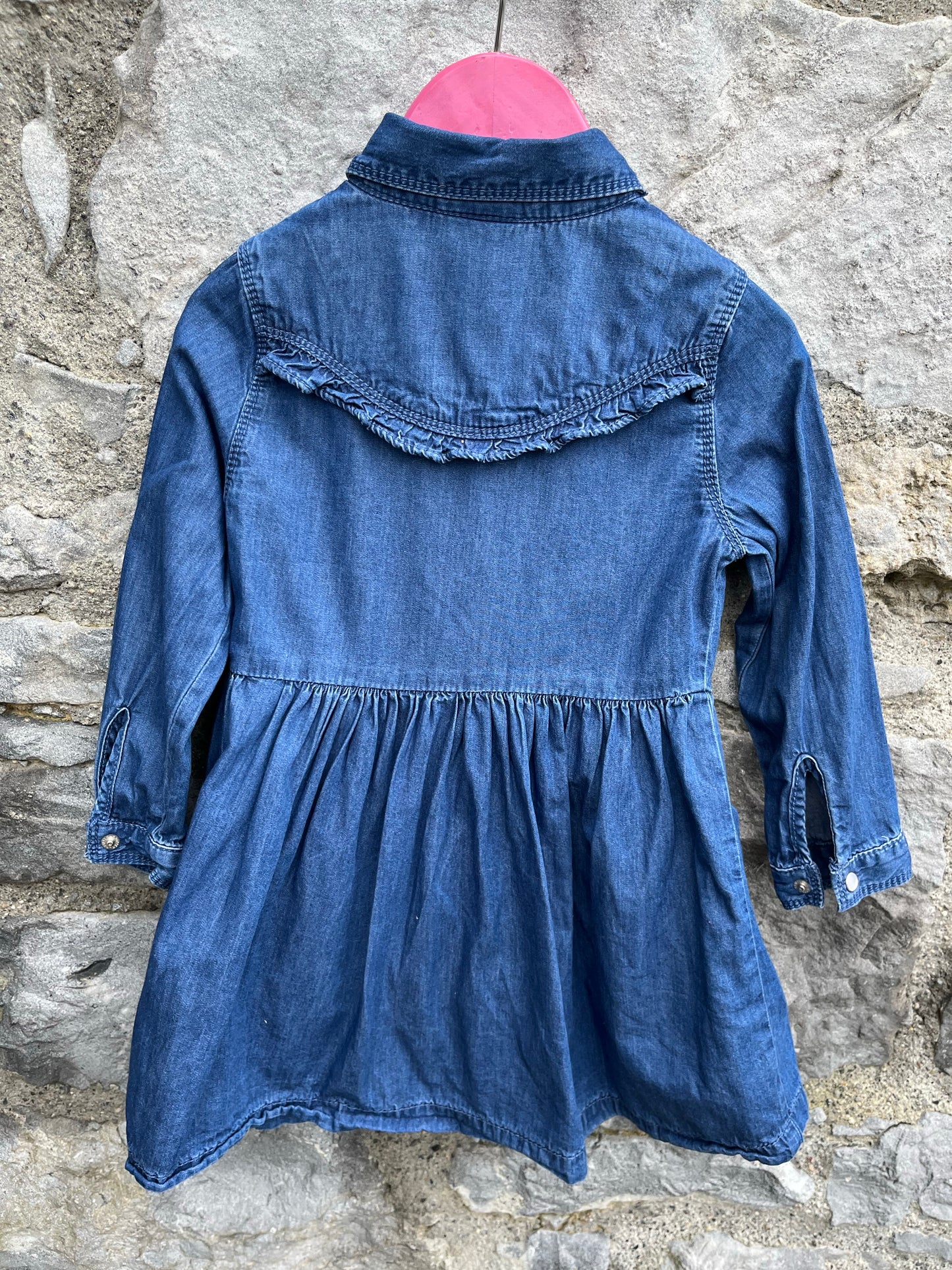 Navy denim dress   2-3y (92-98cm)