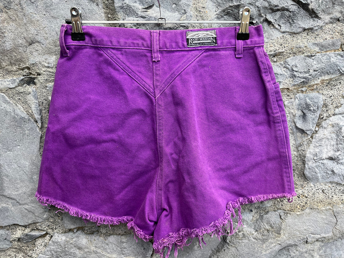 90s purple denim shorts uk 10-12