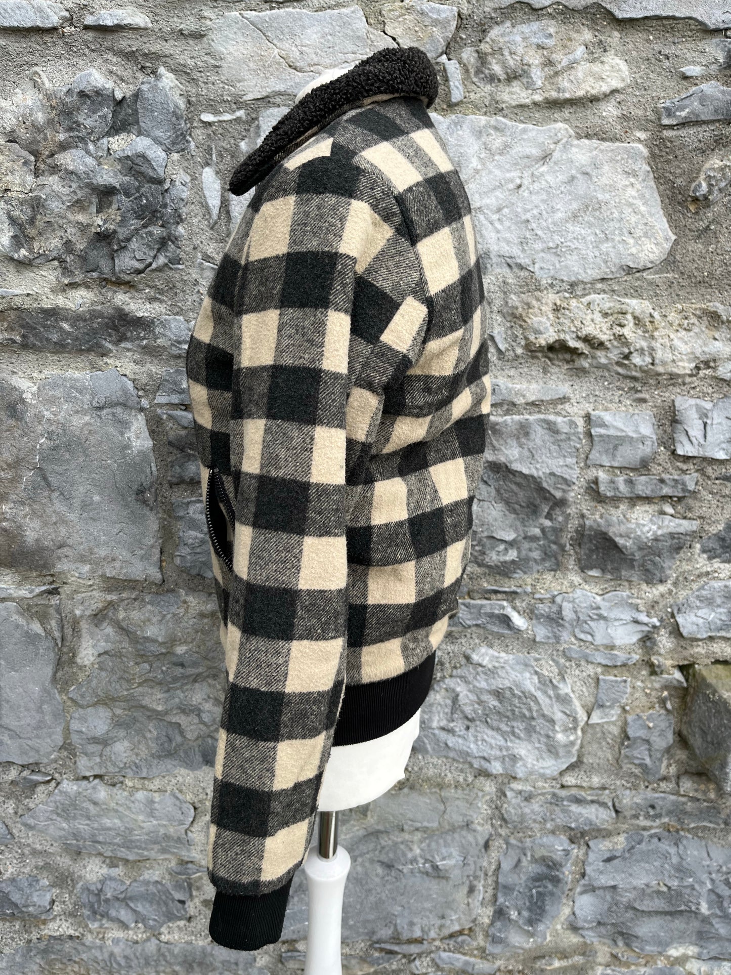 Black&beige check jacket   12-13y (152-158cm)