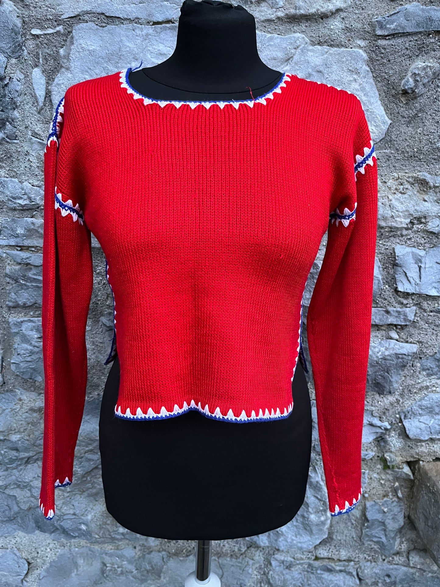 70s red jumper uk 6-8