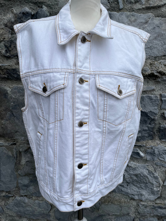 White denim gilet   S/M