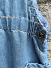 Load image into Gallery viewer, Light denim dungarees   3-6m (62-68cm)
