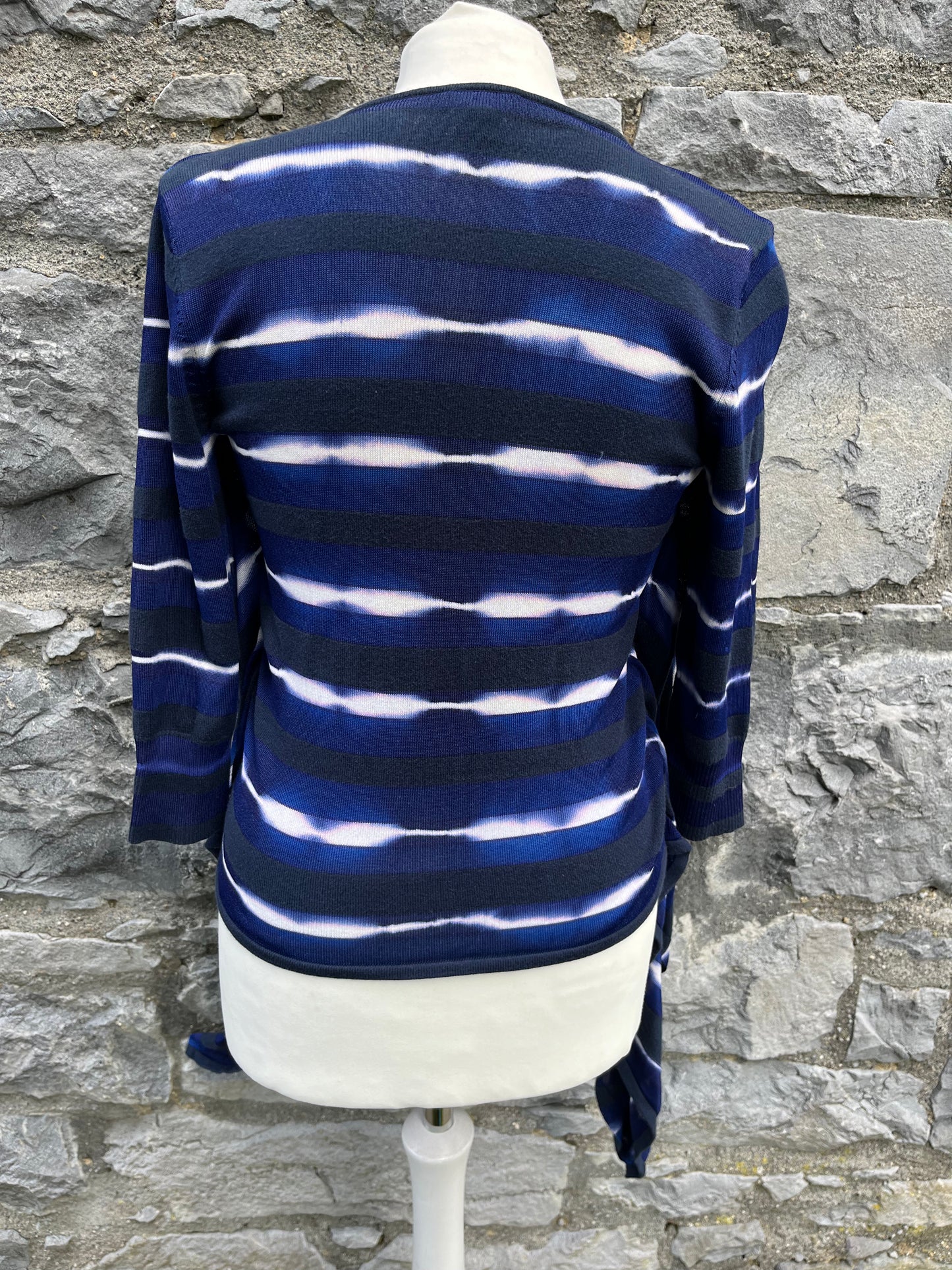 Blue stripy cardigan uk 8-10