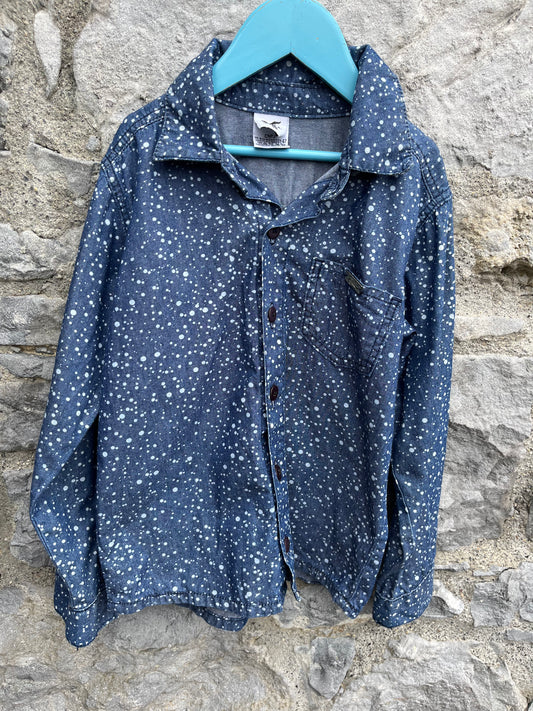 Spotty denim shirt    7-8y (122-128cm)