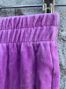 Purple velour pants  0-1m (56cm)