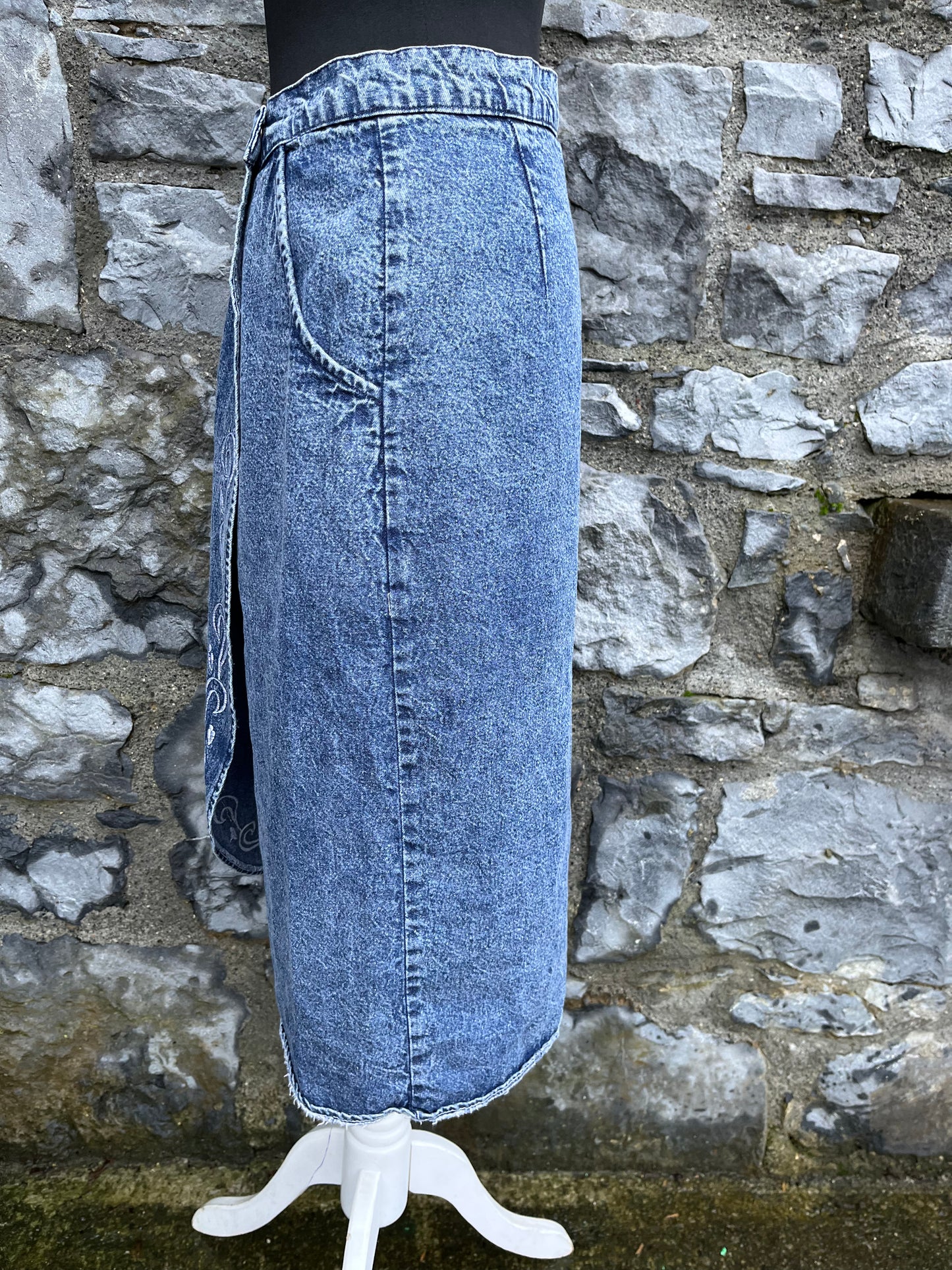 80s denim skirt uk 10