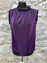 Load image into Gallery viewer, Purple sparkly top uk 12
