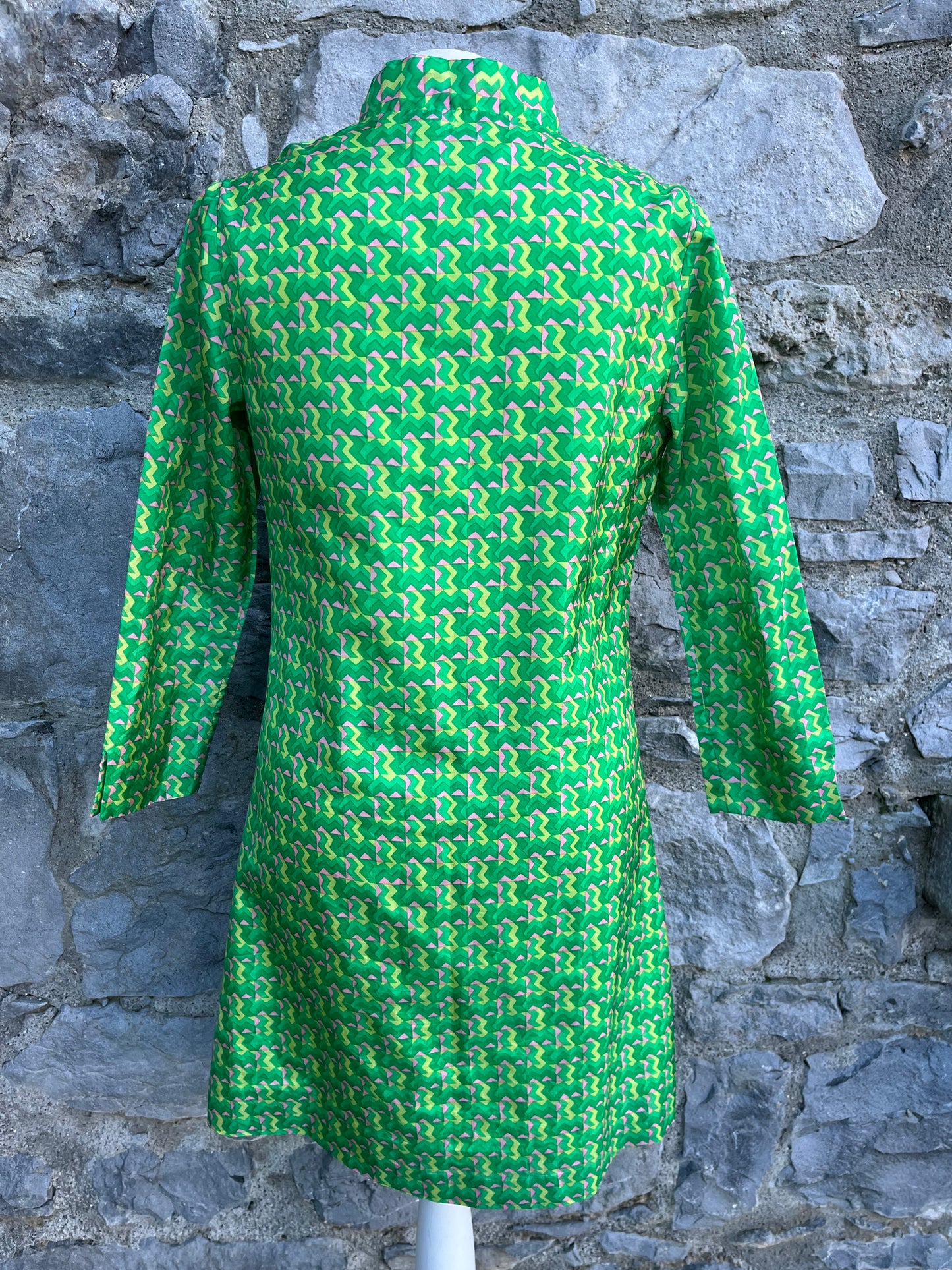 70s green dress uk 8-10