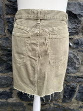Load image into Gallery viewer, Khaki denim skirt  uk 8-10
